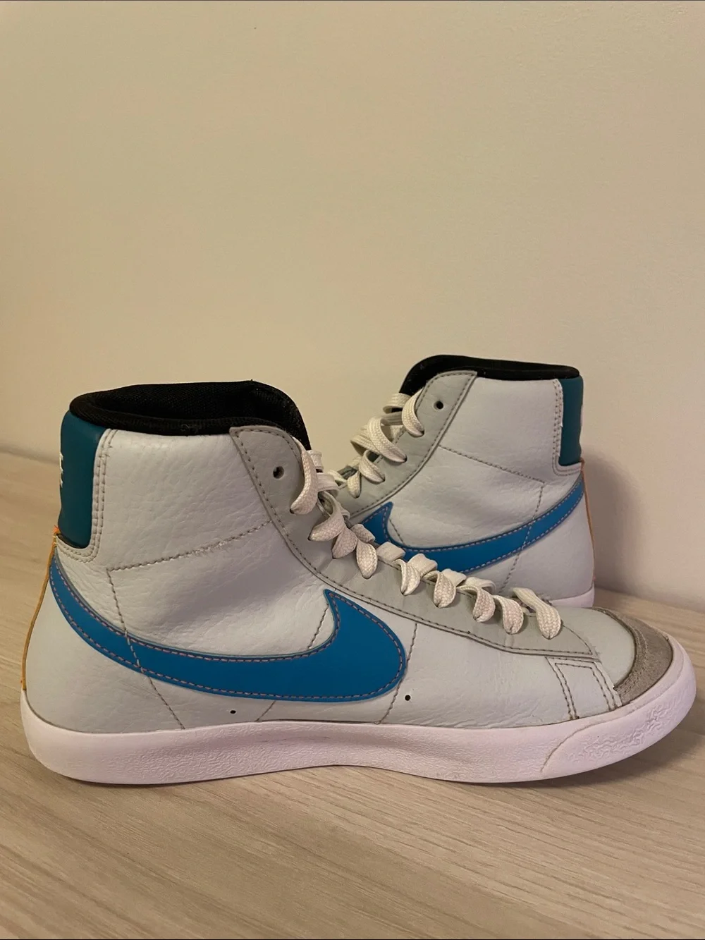 Nike Blazer Mid 77 FD0297-001 Pure Platinum Laser Blue Sneaker GS Size 7Y
